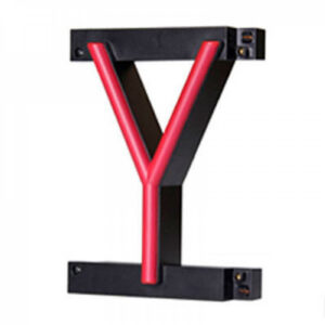 Letra LED neon y largura 105 mm altura 161 mm profundidade 38 mm