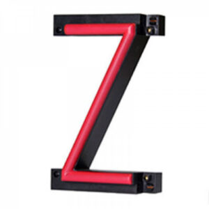 Letra LED neon z largura 87 mm altura 161 mm profundidade 38 mm