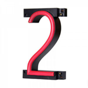 Número LED neon 2 largura 84 mm altura 161 mm profundidade 38 mm