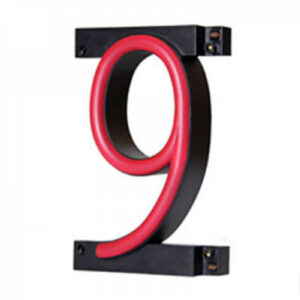 Número LED neon 9 largura 90 mm altura 161 mm profundidade 38 mm