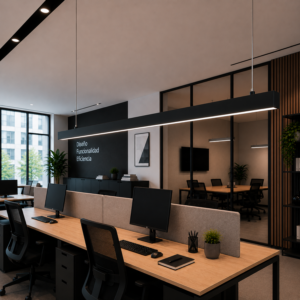 Fotografia da Luminária linear LED conectável de 45 W, 4.500 lm, 180 cm, CCT (temperatura de cor ajustável), driver Lifud, de superfície/suspensa