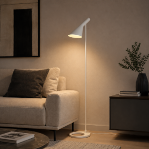Candeeiro de pé de design "Aurora", branco