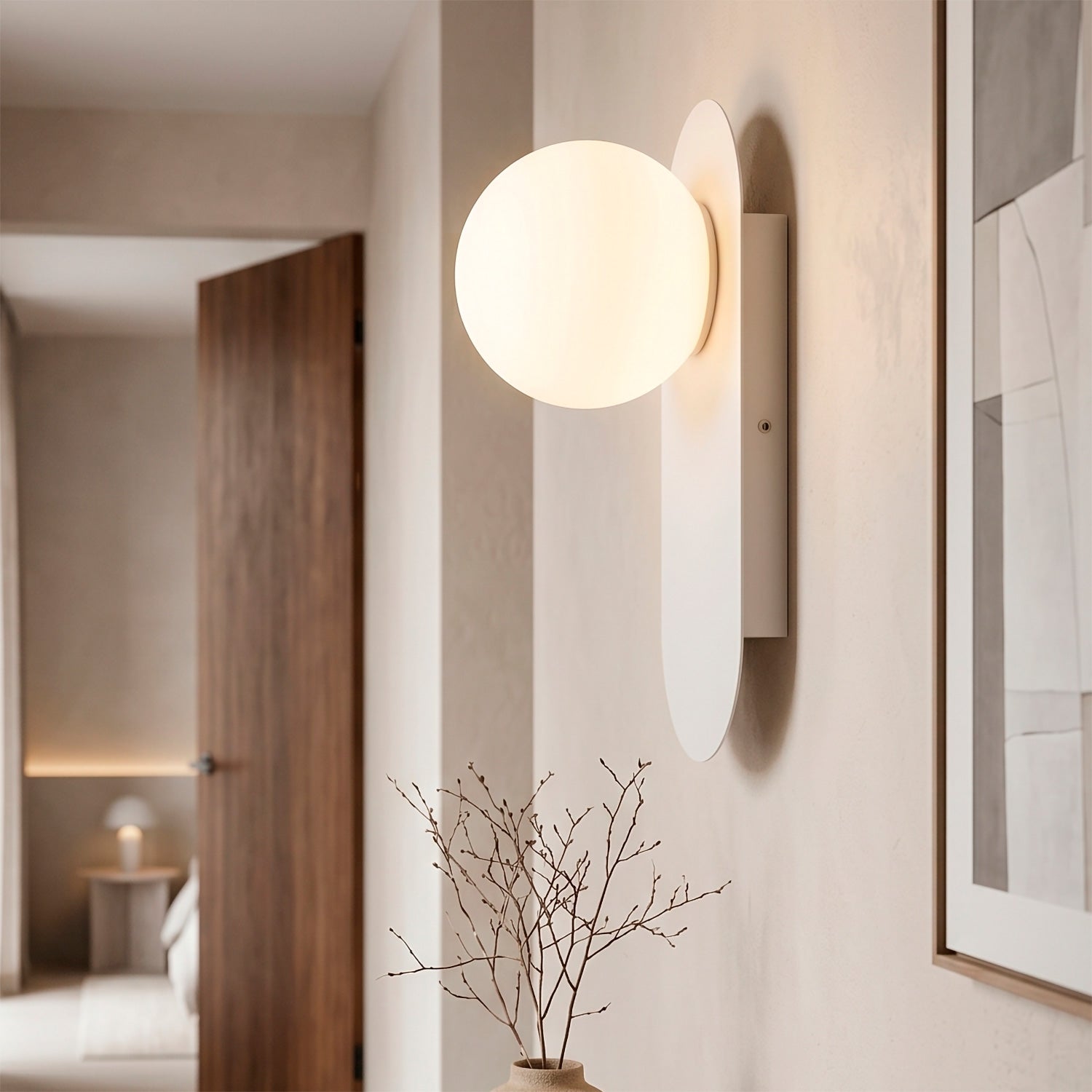 Fotografia da Arandela com esfera de cristal Glow, branco