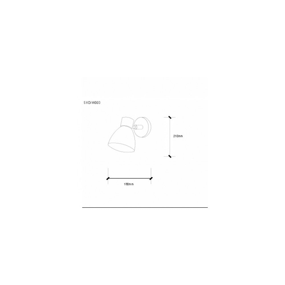 Aplique de parede "Haley", preto - Image 4