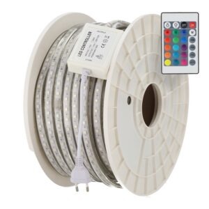 Fita LED flexível 14,4 W/m 220 V AC 60 LED/m SMD5050 IP65 RGB 50 metros
