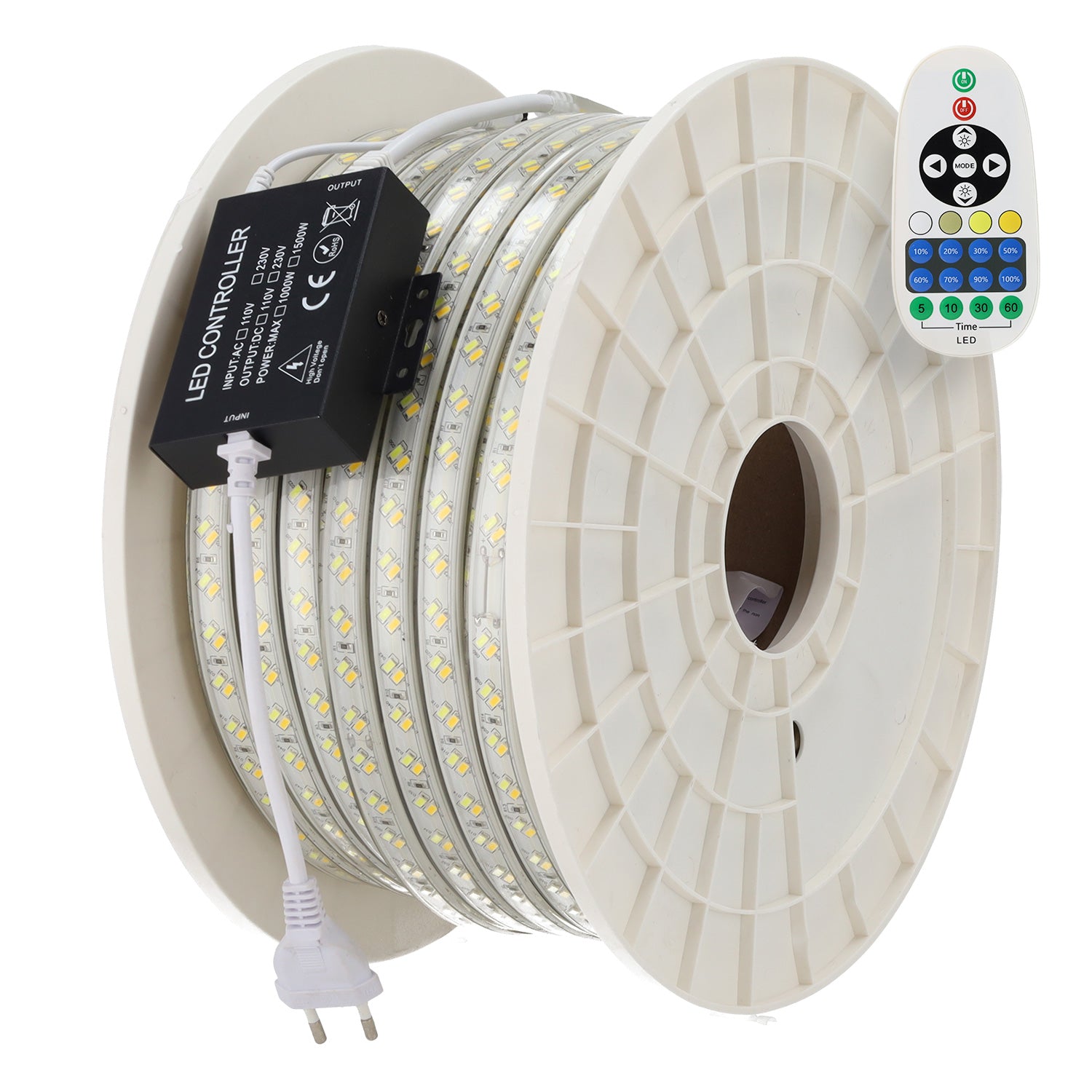 Fotografia da Fita LED flexível 12 W/m 220 V AC 120 LED/m SMD5730 IP65 CCT (tonalidade variável) 50 metros