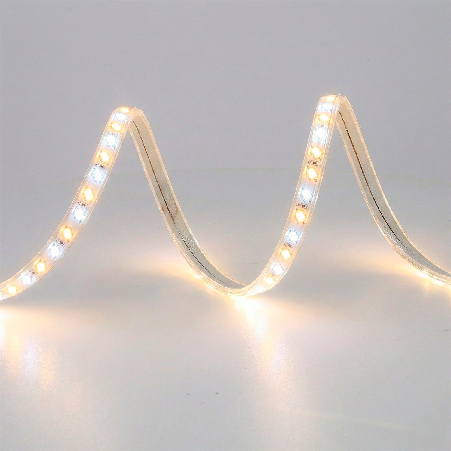 Fita LED flexível 12 W/m 220 V AC 120 LED/m SMD5730 IP65 CCT (tonalidade variável) 50 metros - Image 3