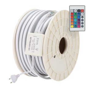 Fita LED flexível 12 W/m 230 V AC 80 LED/m SMD3535 22 lm/LED IP65 50 metros RGB