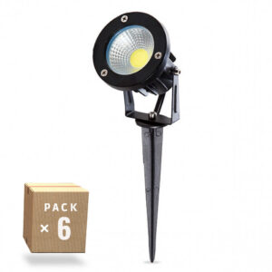 Fotografia do Conjunto de 6 focos LED para jardim 9 W 758 lm 2700 K spike