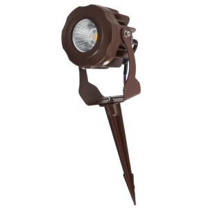 Fotografia do Projetor LED com estaca para jardim, 10 W, IP65, 2700 K, acabamento marrom