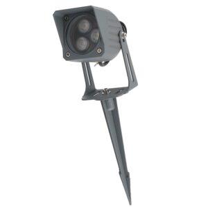 Fotografia do Projetor LED de 3 W IP65 2700 K com estaca para jardim, acabamento cinzento
