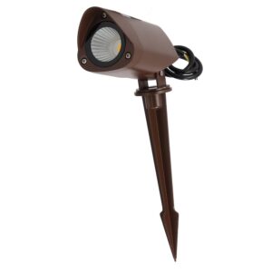 Fotografia do Projetor LED com estaca para jardim, 7 W, IP65, 2700 K, acabamento marrom