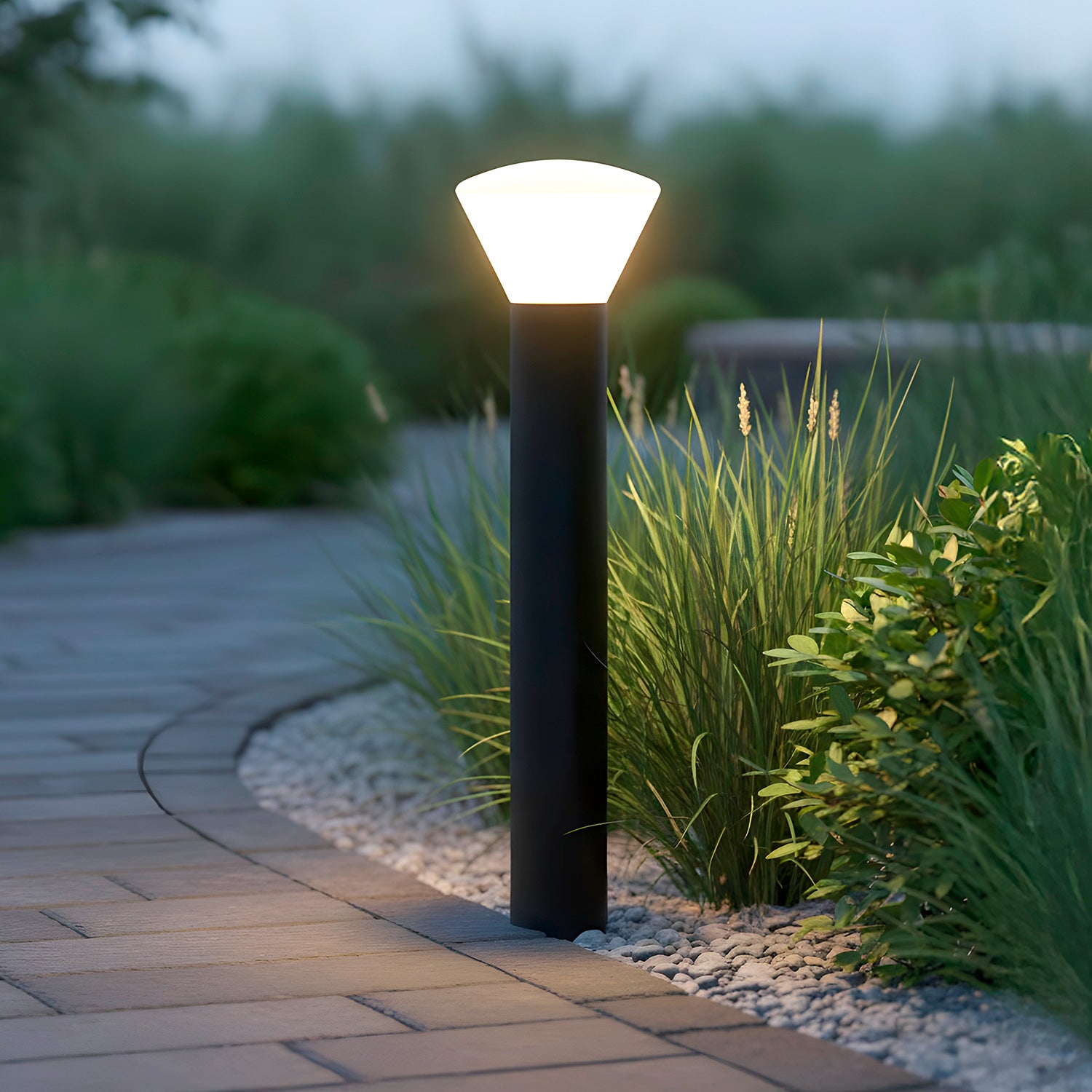 Fotografia do Luminária LED exterior 60 cm sinalizador LED exterior Digos 100 cm 5 W 220 V AC 3000 K preto