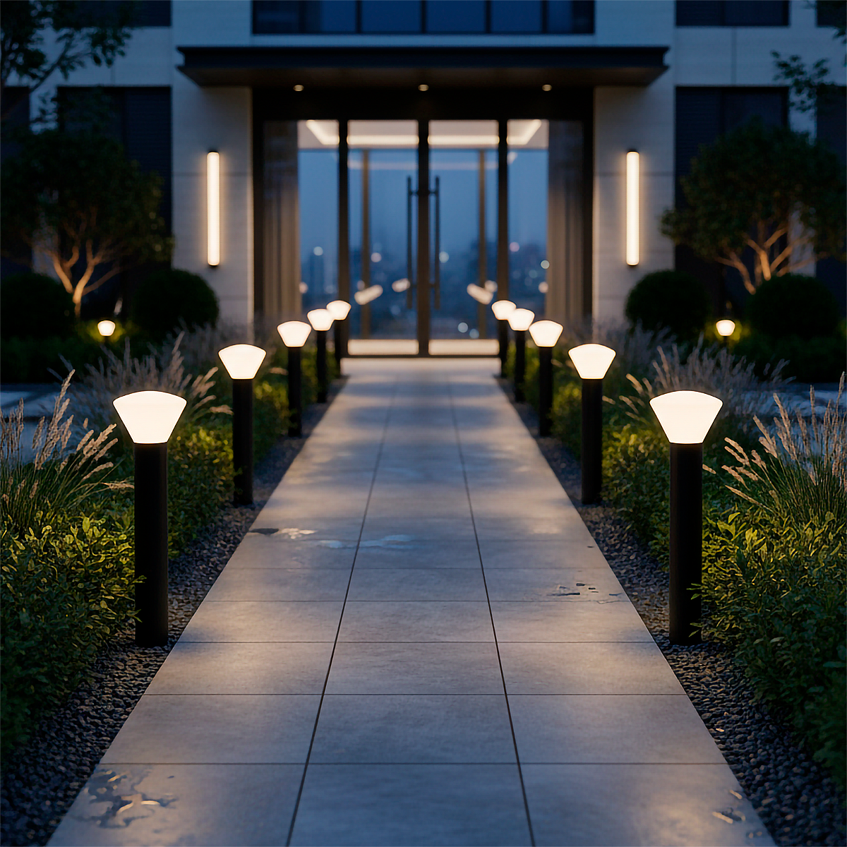 Luminária LED exterior "Sonsonate" 60 cm sinalizador LED exterior "Digos" 100 cm 5 W 220 V AC 3000 K preto - Image 4