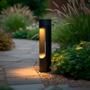 Fotografia do Sinalizador LED exterior 40 cm 10 W 3000 K preto