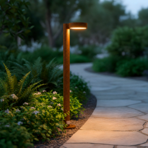 Fotografia da Luminária LED externo Fenglu 60 cm 10 W 220 V AC 3000 K marrom óxido