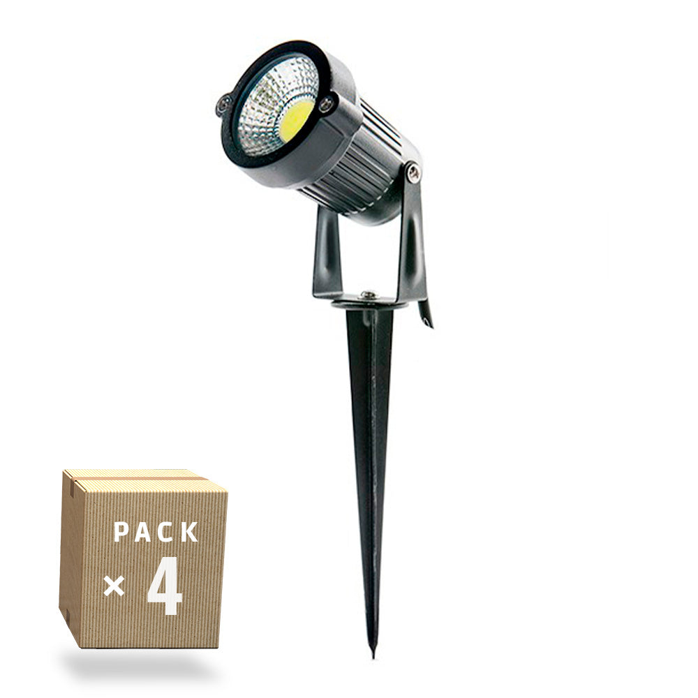 Fotografia do Conjunto de 4 focos LED spike garden 5 W 450 lm