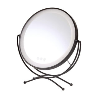 Fotografia do Espelho de maquilhagem iluminado LED 4200 K 48 × 43 cm preto