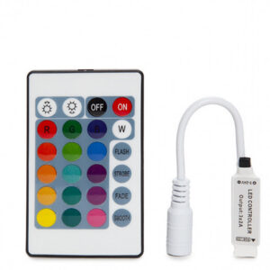Controlador mini fita LED LED RGB comando à distância 12 V DC ► 72 W
